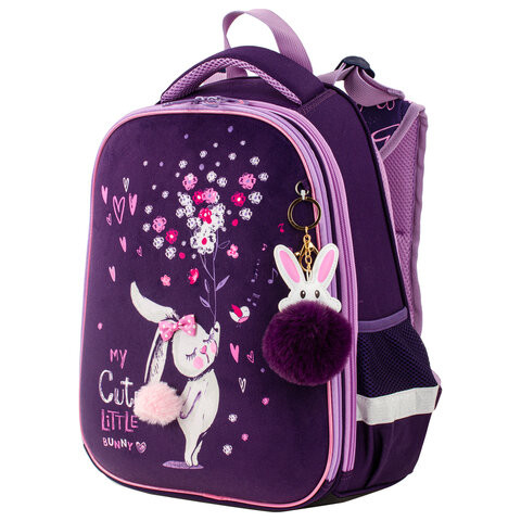 Ранец BRAUBERG PREMIUM, 2 отделения, с брелком, "Little Bunny", 38х29х16 см, 229898 по низкой цене оптом 