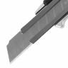 Нож канцелярский 18 мм BRAUBERG "Metallic", роликовый фиксатор, резиновые вставки, металл, 237159 по низкой цене оптом 