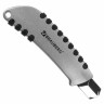 Нож канцелярский 18 мм BRAUBERG "Metallic", роликовый фиксатор, резиновые вставки, металл, 237159 по низкой цене оптом 