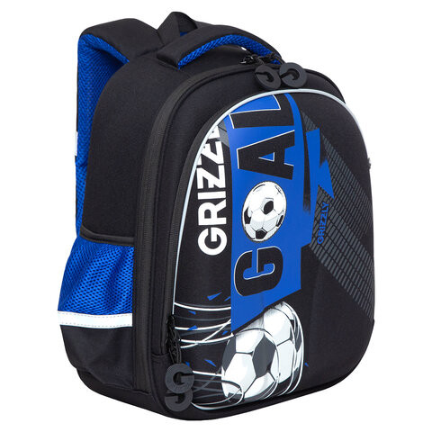 Ранец GRIZZLY анатомическая спинка, c бейджем, для мальчиков, "FOOTBALL", 36х28х20 см, RAz-287-6/2 по низкой цене оптом 