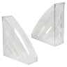 Лоток вертикальный для бумаг BRAUBERG "Office style", 245х90х285 мм, прозрачный, 237280 по низкой цене оптом 