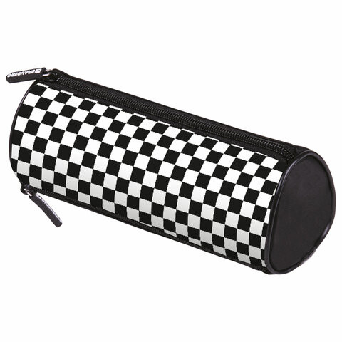 Пенал мягкий BRAUBERG, 3 отделения, нейлон, 21х7х7 см, Black&white, 273582 по низкой цене оптом 