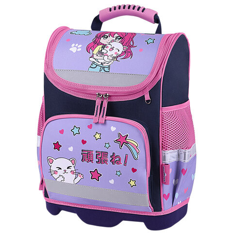 Ранец ЮНЛАНДИЯ WISE, 1 отделение, 3 кармана, устойчивое дно, "Anime hugs", 37x29х15 см, 272074 по низкой цене оптом 