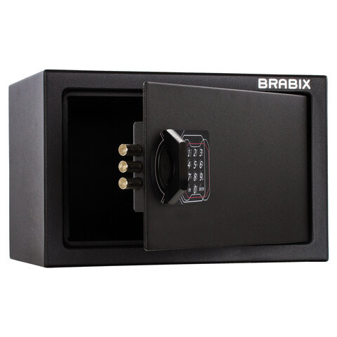 Сейф мебельный BRABIX "SF-200EL", 200х310х200 мм, электронный замок, черный, 291145, S103BR211214 по низкой цене оптом 