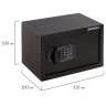 Сейф мебельный BRABIX "SF-200EL", 200х310х200 мм, электронный замок, черный, 291145, S103BR211214 по низкой цене оптом 
