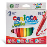 Фломастеры утолщенные CARIOCA "Jumbo", 12 цветов, суперсмываемые, вентилируемый колпачок, картонная упаковка, 40569 по низкой цене оптом 