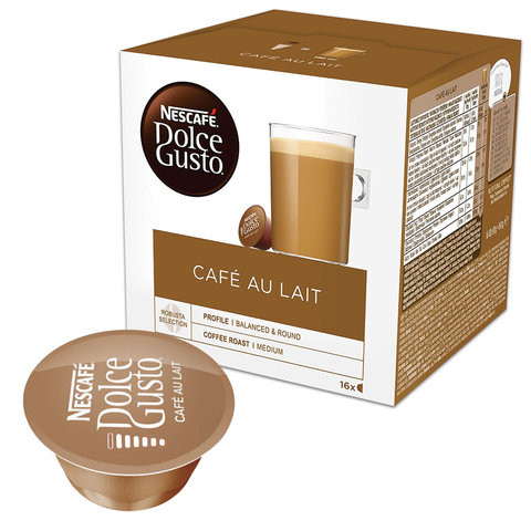 Кофе в капсулах NESCAFE "Cafe au lait" для кофемашин Dolce Gusto, 16 порций, 12395898 по низкой цене оптом Кофе в капсулах NESCAFE "Cafe au lait" для кофемашин Dolce Gusto, 16 порций, 12395898 по низкой цене оптом