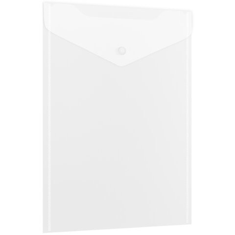 Папка-конверт с кнопкой А4 BRAUBERG UNIVERSAL, до 100 листов, вертикальная, прозрачная, 0,15 мм, 273075 по низкой цене оптом 