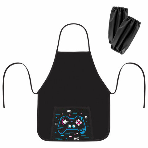 Фартук с нарукавниками для уроков труда ПИФАГОР, 1 карман, 46х54 см, Lucky gamer, 273627 по низкой цене оптом Фартук с нарукавниками для уроков труда ПИФАГОР, 1 карман, 46х54 см, Lucky gamer, 273627 по низкой цене оптом