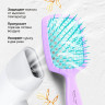 Расческа для волос массажная 20х8,5 см, массажер и щетка для чистки В ПОДАРОК, фиолетовая/мятная, MONTE VITA (МОНТЕ ВИТА), 457431 по низкой цене оптом 