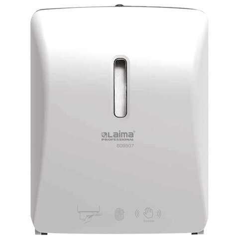 Диспенсер для полотенец в рулонах LAIMA PROFESSIONAL SUPER (H1), СЕНСОРНЫЙ, ABS-пластик, белый, 609507 по низкой цене оптом Диспенсер для полотенец в рулонах LAIMA PROFESSIONAL SUPER (H1), СЕНСОРНЫЙ, ABS-пластик, белый, 609507 по низкой цене оптом