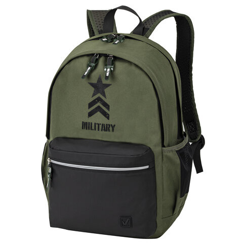 Рюкзак BRAUBERG FASHION CITY универсальный, Military, хакки, 46х31х15 см, хххххх, 271670 по низкой цене оптом 