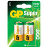 Батарейки GP Super, С (LR14, 14А), алкалиновые, КОМПЛЕКТ 2 шт., блистер, 14A-2CR2 по низкой цене оптом 