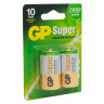 Батарейки GP Super, С (LR14, 14А), алкалиновые, КОМПЛЕКТ 2 шт., блистер, 14A-2CR2 по низкой цене оптом 