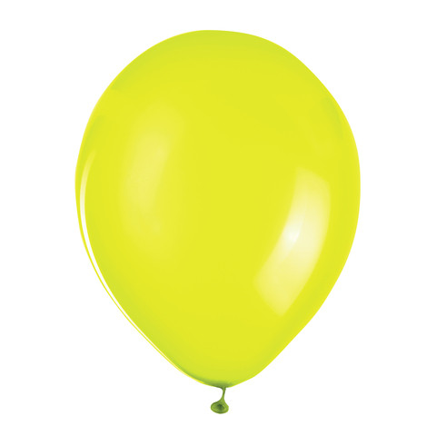 Шары воздушные ZIPPY (ЗИППИ) 10" (25 см), комплект 50 шт., неоновые желтые, в пакете, 104185 по низкой цене оптом 