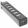 Хаб DEFENDER Quadro Swift, USB 2.0, 7 портов, черный, 83203 по низкой цене оптом Краснодар, Москва, Уфа, Казань, Барнаул, Владивосток, Хабаровск, Сахалин, Красноярск, Екатеренбург, 