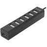 Хаб DEFENDER Quadro Swift, USB 2.0, 7 портов, черный, 83203 по низкой цене оптом Краснодар, Москва, Уфа, Казань, Барнаул, Владивосток, Хабаровск, Сахалин, Красноярск, Екатеренбург, 