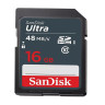 Карта памяти SDHC, 16 GB, SANDISK Ultra, UHS-I U1, 48 Мб/сек. (class 10), DUNB-016G-GN3IN по низкой цене оптом 
