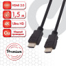 Кабель HDMI AM-AM, 1,5 м, SONNEN Premium, медь, для передачи аудио-видео, экранированный, 513130 по низкой цене оптом 