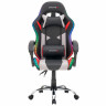 Кресло компьютерное CROMEX "Quantum GM-155 RGB", подсветка, две подушки, экокожа, черное/красное/серое, 532955 по низкой цене оптом 