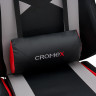 Кресло компьютерное CROMEX "Quantum GM-155 RGB", подсветка, две подушки, экокожа, черное/красное/серое, 532955 по низкой цене оптом 