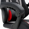 Кресло компьютерное CROMEX "Quantum GM-155 RGB", подсветка, две подушки, экокожа, черное/красное/серое, 532955 по низкой цене оптом 