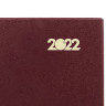 Ежедневник датированный 2022 (145х215 мм), А5, STAFF, твердая обложка бумвинил, бордовый, 113338 по низкой цене оптом 