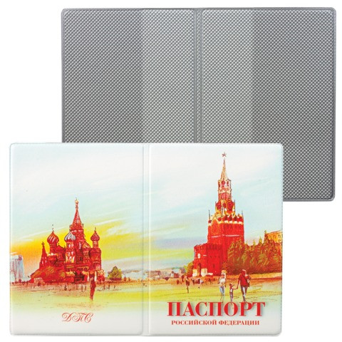 Обложка для паспорта, ПВХ, полноцветный рисунок, дизайн ассорти, ДПС, 2203.ПС по низкой цене оптом 