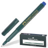 Ручка капиллярная (линер) FABER-CASTELL "Finepen 1511", СИНЯЯ, корпус темно-зеленый, линия письма 0,4 мм, 151151 по низкой цене оптом 