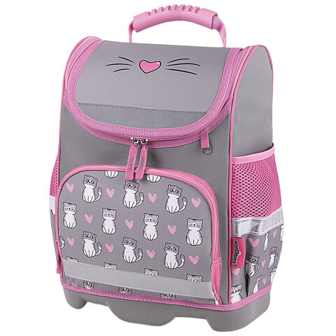 Ранец ЮНЛАНДИЯ WISE, 1 отделение, 3 кармана, устойчивое дно, "Sweet whiskers", 37x29х15 см, 272075 по низкой цене оптом 