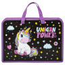 Папка на молнии с ручками ЮНЛАНДИЯ А4, 1 отделение, пластик, ширина 40 мм, "Magic unicorn", 270944 по низкой цене оптом 