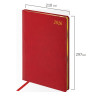 Еженедельник датированный 2026 БОЛЬШОЙ ФОРМАТ 210х297мм А4 BRAUBERG Iguana, под кожу, красный, 117154 по низкой цене оптом 