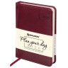 Ежедневник датированный 2026 МАЛЫЙ ФОРМАТ 100х150мм А6, BRAUBERG Imperial, под кожу, бордо, 117254 по низкой цене оптом 