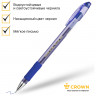 Ручка гелевая с грипом CROWN "Hi-Jell Needle Grip", СИНЯЯ, узел 0,7 мм, линия письма 0,5 мм, HJR-500RNB по низкой цене оптом Краснодар, Москва, Уфа, Казань, Барнаул, Владивосток, Хабаровск, Сахалин, Красноярск, Екатеренбург, 