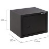 Сейф мебельный BRABIX "SF-230KL", 230х310х250 мм, ключевой замок, черный, 291146, S103BR211514 по низкой цене оптом 