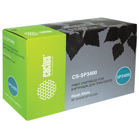 Тонер-картридж CACTUS (CS-SP3400) для RICOH Aficio SP3400N/SP3400SF/SP3410SF, ресурс 5000 стр. по низкой цене оптом Краснодар, Москва, Уфа, Казань, Барнаул, Владивосток, Хабаровск, Сахалин, Красноярск, Екатеренбург, 
