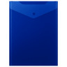 Папка-конверт с кнопкой прозрачная А4 BRAUBERG UNIVERSAL, вертикальная, синяя, 0,15 мм, 273076 по низкой цене оптом 