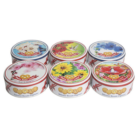 Печенье Датское BISQUINI (Бисквини) "Butter Cookies", ассорти, сдобное, в железной банке, 150 г, 101139 по низкой цене оптом 