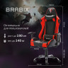 Кресло компьютерное BRABIX "Hunter GM-130", две подушки, экокожа, черное/красное, 532797 по низкой цене оптом 