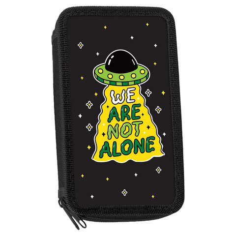 Пенал ПИФАГОР, 3 отделения, ламинированный картон, 19х11 см, "Not Alone", 271549 по низкой цене оптом 
