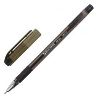 Ручка шариковая масляная с грипом BRAUBERG "Max-Oil Tone", ЧЕРНАЯ, узел 0,7 мм, линия письма 0,35 мм, 142694