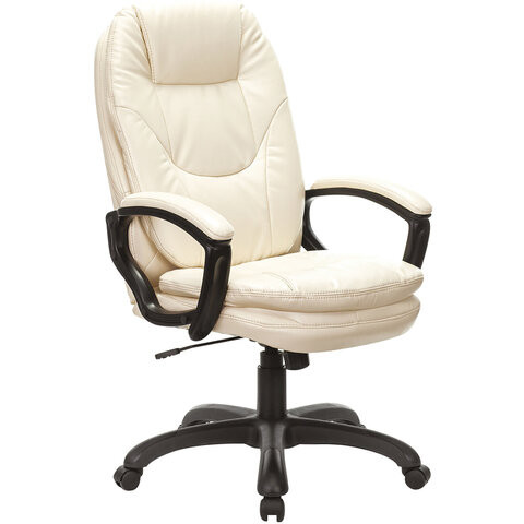 Кресло офисное BRABIX PREMIUM "Trend EX-568", экокожа, бежевое, 532102 по низкой цене оптом Краснодар, Москва, Уфа, Казань, Барнаул, Владивосток, Хабаровск, Сахалин, Красноярск, Екатеренбург, 