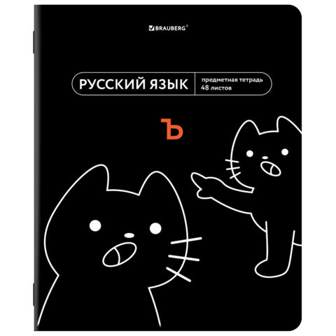 Тетрадь предметная МЕМЫ 48л, TWIN лак, РУССКИЙ ЯЗЫК, линия, подсказ, BRAUBERG, 405105 по низкой цене оптом 