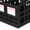 Лоток вертикальный для бумаг BRAUBERG "MAXI Plus", 240 мм, 3 отделения, сетчатый, сборный, черный, 237013 по низкой цене оптом 
