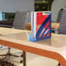 Лоток вертикальный для бумаг BRAUBERG "Office style", 245х90х285 мм, тонированный синий, 237282 по низкой цене оптом 