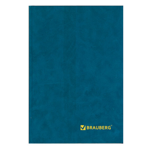 Книга учета 96 л., клетка, твердая, бумвинил, блок офсет, А4 (200х290 мм), BRAUBERG, светло-синяя, 130069 по низкой цене оптом 
