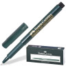 Ручка капиллярная (линер) FABER-CASTELL "Finepen 1511", ЧЕРНАЯ, корпус темно-зеленый, линия 0,4 мм, 151199 по низкой цене оптом 