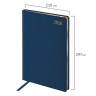 Еженедельник датированный 2026 БОЛЬШОЙ ФОРМАТ 210х297мм А4 BRAUBERG Iguana, под кожу, синий, 117155 по низкой цене оптом 