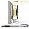 Ручка гелевая с грипом CROWN "Hi-Jell Needle Grip", ЧЕРНАЯ, узел 0,7 мм, линия письма 0,5 мм, HJR-500RNB по низкой цене оптом Краснодар, Москва, Уфа, Казань, Барнаул, Владивосток, Хабаровск, Сахалин, Красноярск, Екатеренбург, 