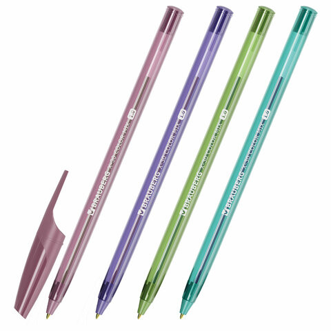 Ручка шариковая BRAUBERG X-30 COLOR MIX, СИНЯЯ, пишущий узел 1 мм, линия письма 0,5 мм, 144335 по низкой цене оптом 